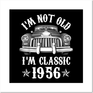 66 Year Old Vintage 1956 Classic Car 66th Birthday Gifts Posters and Art